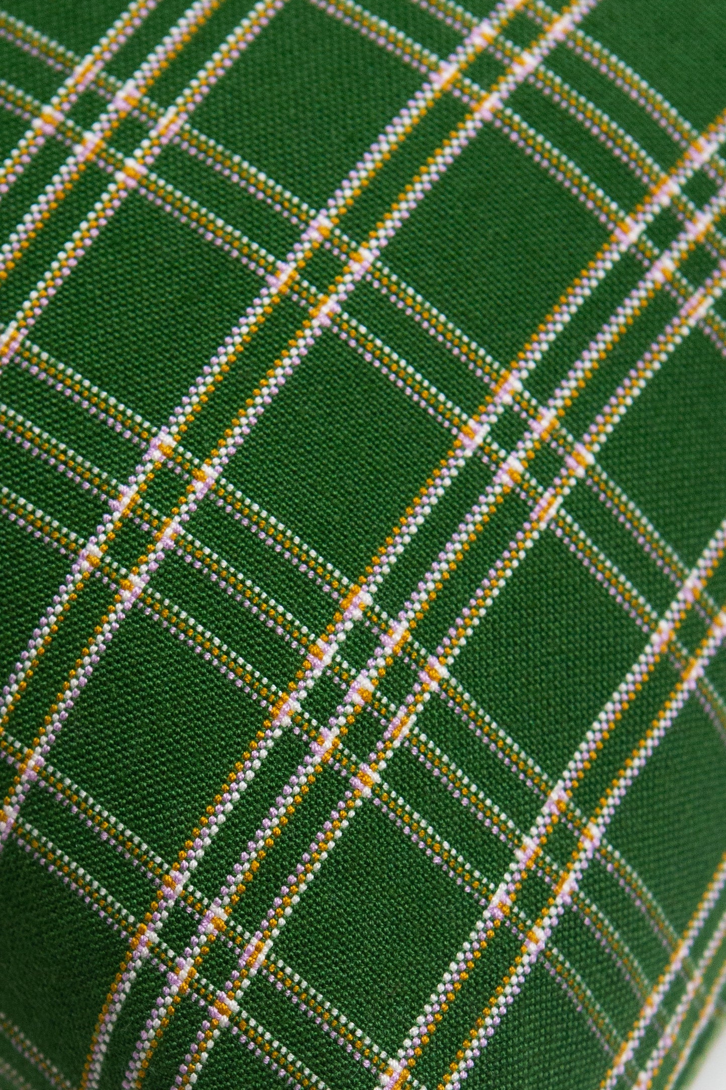 Chiapas Plaid Forest Green Pillow 20" x 20"