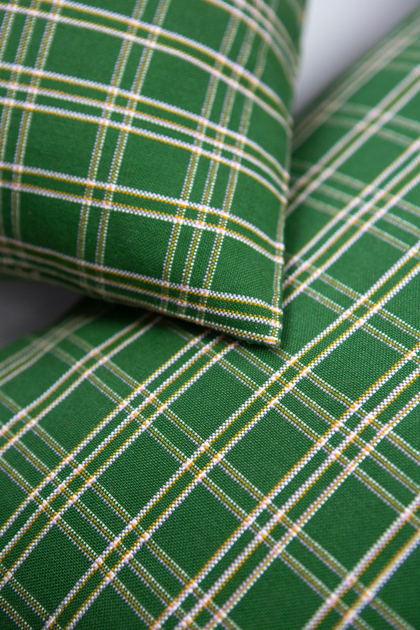 Chiapas Plaid Forest Green Pillow 20" x 20"