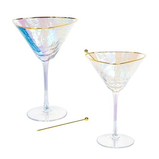 Dining & Tableware: Iridescent Hammered Cocktail Glasses by Sister.ly Drinkware