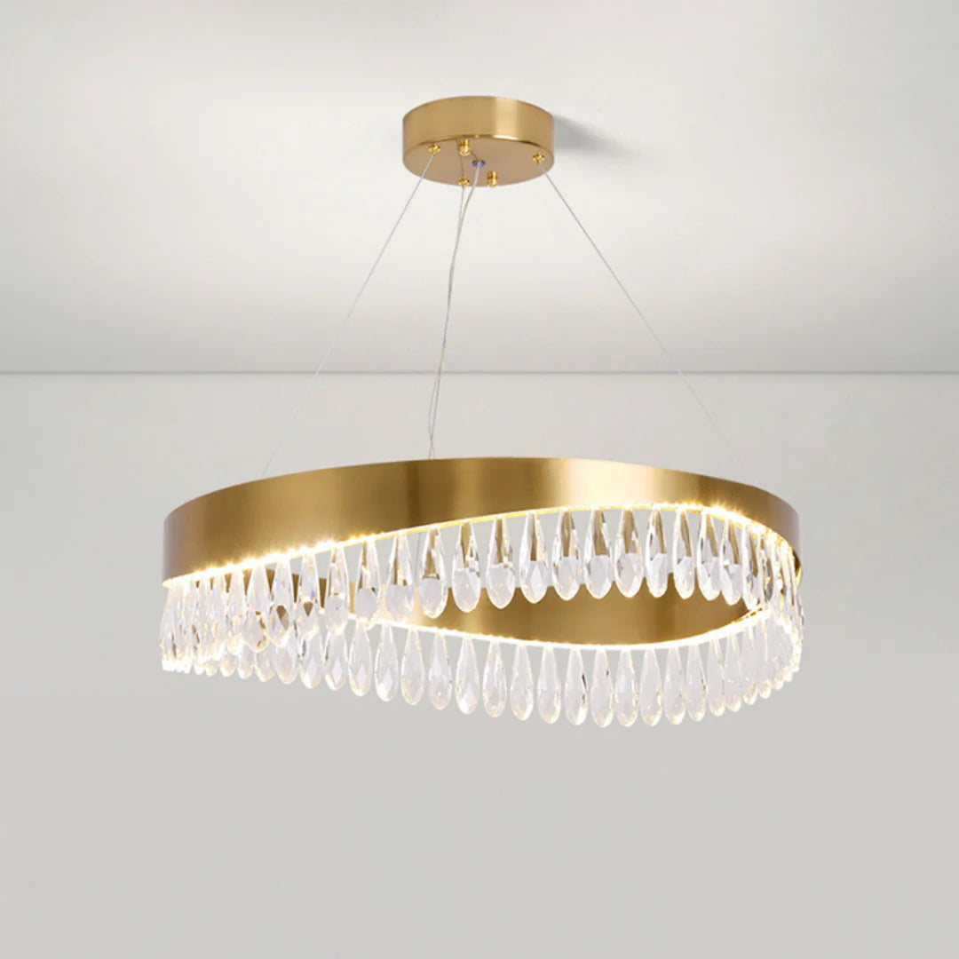 Golden Ring Crystal Light Luxury Chandelier