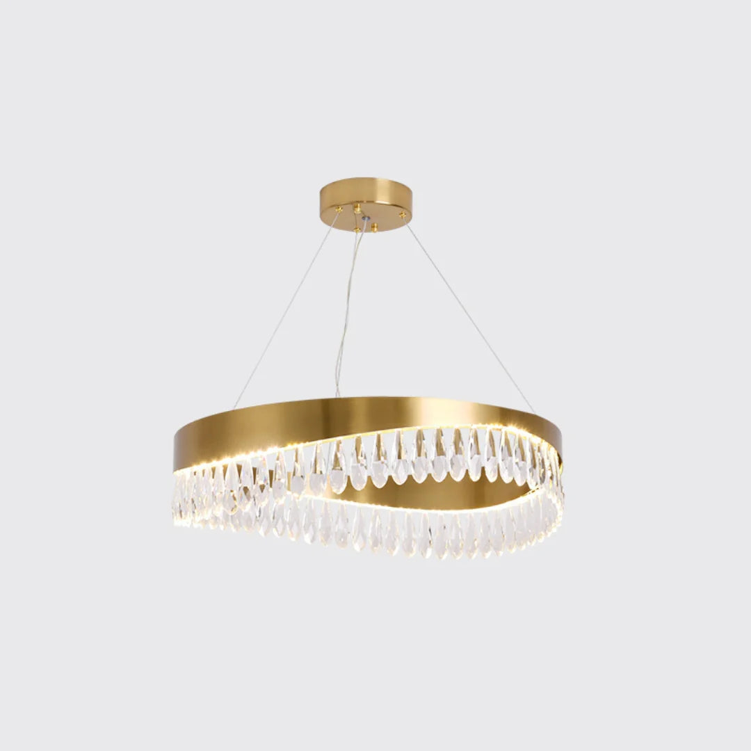 Golden Ring Crystal Light Luxury Chandelier