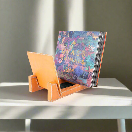 Home & Living: Disco | Leather Record Stand by Bati