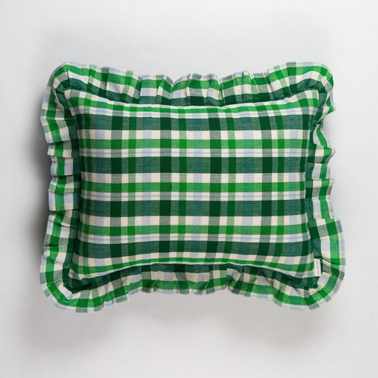 Josefina Ruffle Plaid Pillow