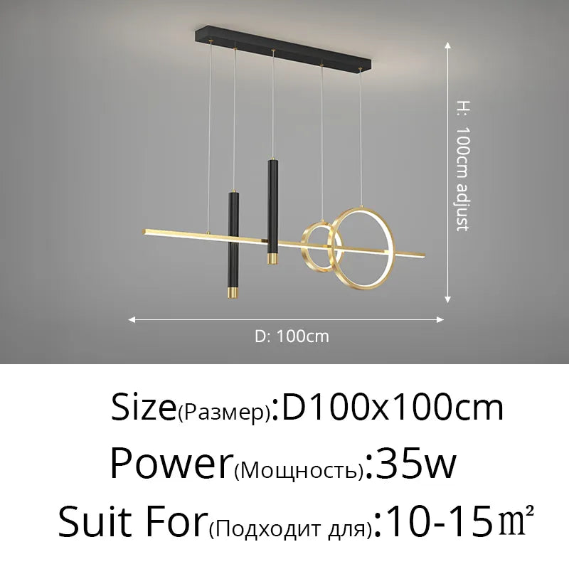 Contemporary LED Pendant Lights - Ideal for Dining Tables, Kitchens, Bedrooms, Living Rooms, and More