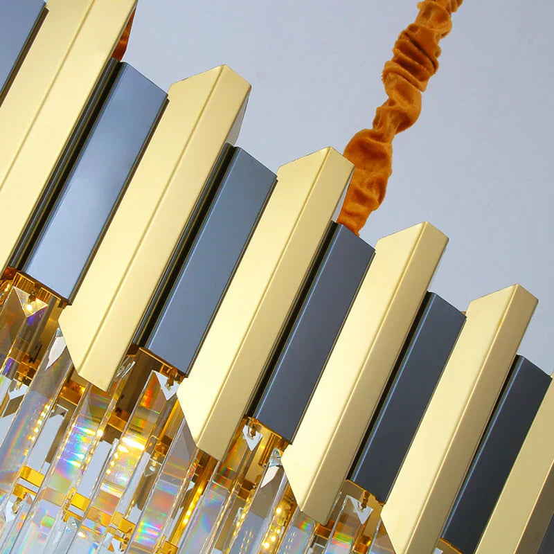 LED Modern Stainless Steel Crystal Chandeliers - Elegant Home Lighting for Foyers and Entrances