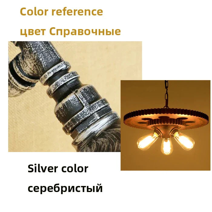 Loft Retro Industrial Iron Chandelier Pendant Lamp - Personality Fixture for Hotel, Restaurant, Bar, and Cafe Lighting
