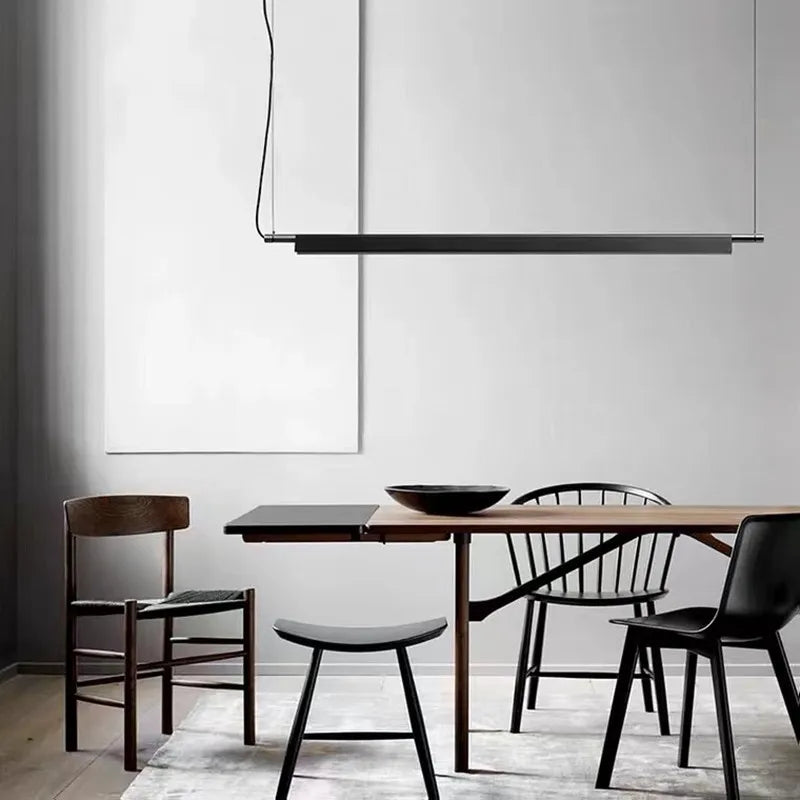 Artistic LED Linear Pendant Lamp - Ideal for Dining Tables, Kitchens, and Bars