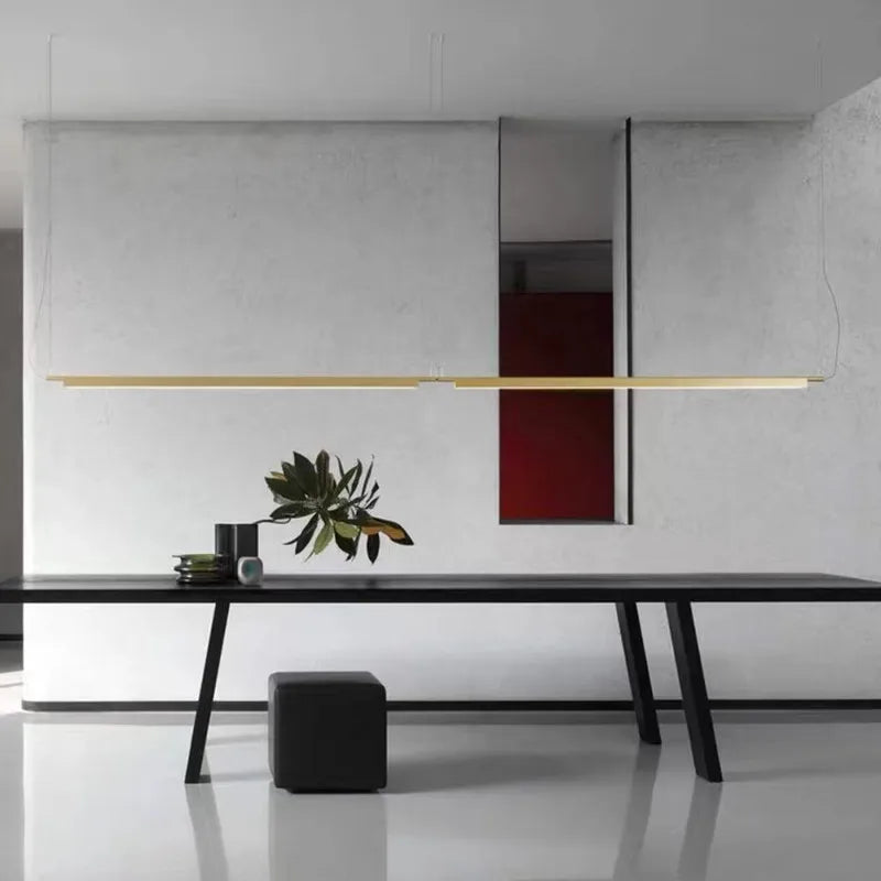 Artistic LED Linear Pendant Lamp - Ideal for Dining Tables, Kitchens, and Bars