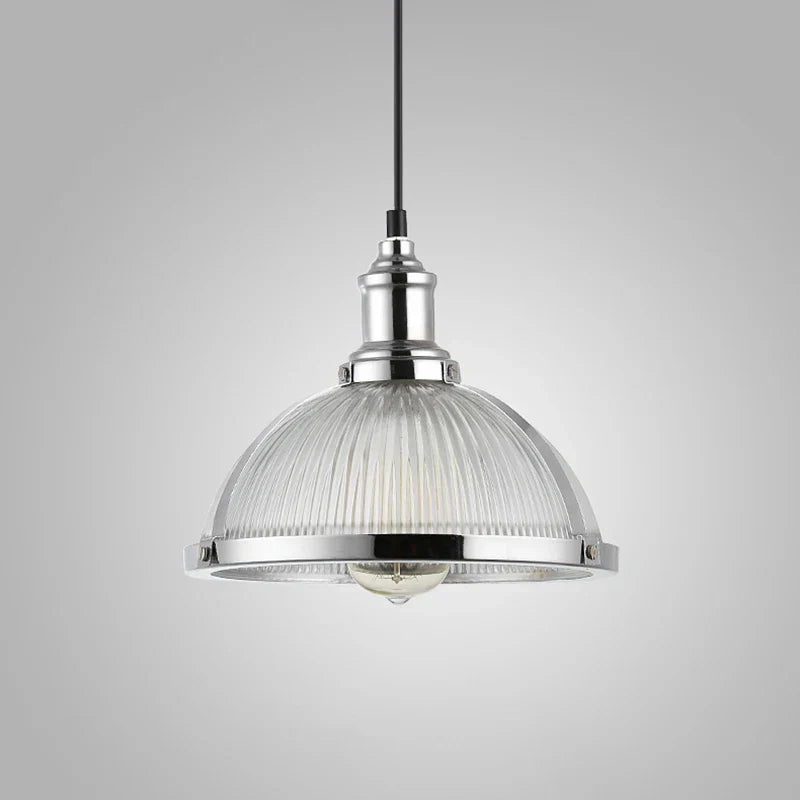 Vintage Glass Shade Hanging Lamp - Loft Luminaire Suspension LED Pendant for Dining Room and Office Lighting