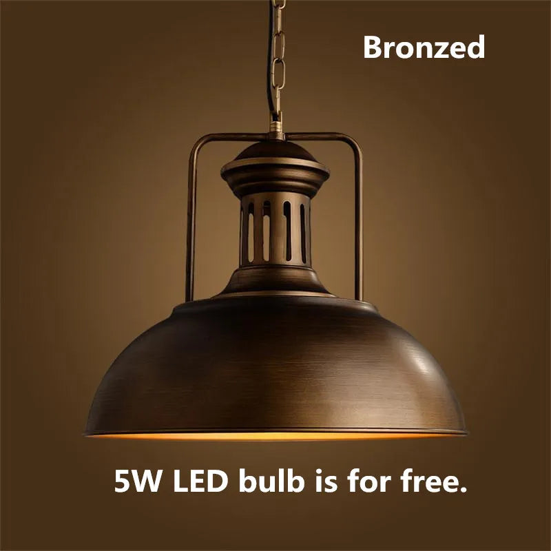 Vintage Country Loft Pendant Light - Illuminate Your Villa, Cafe, Bookstore, or Pub with Industrial Elegance