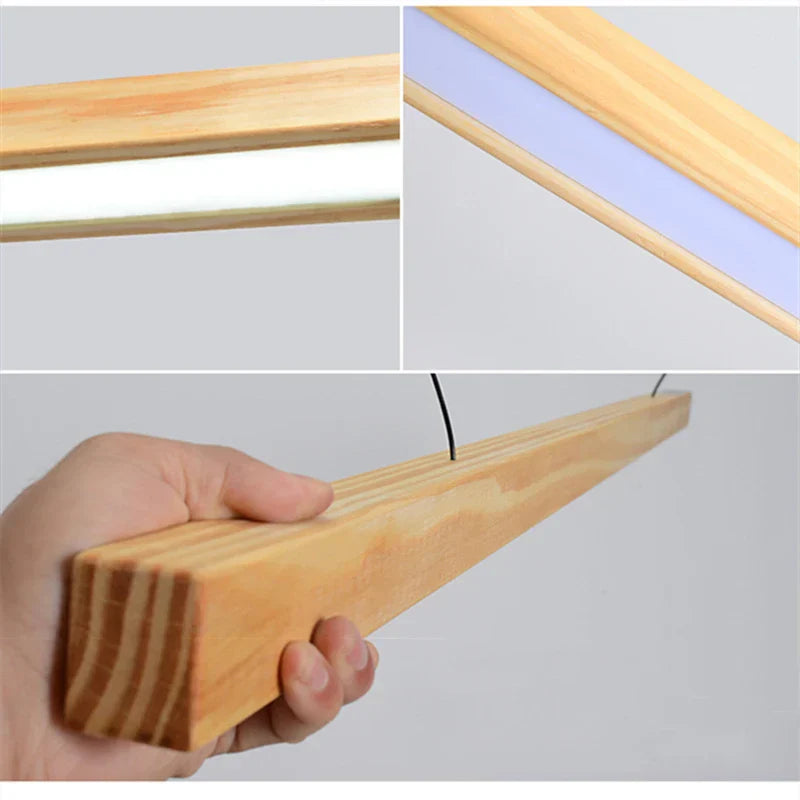 Japanese-inspired Black Walnut Pendant Light - Nordic Minimalist Design for Dining Tables, Offices, and Home Decor