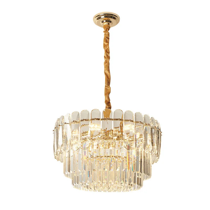 Modern Crystal LED Pendant Lights - Gold Elegance for Living Rooms, Kitchens, Dining Rooms, and Bedrooms in Nordic Loft Style