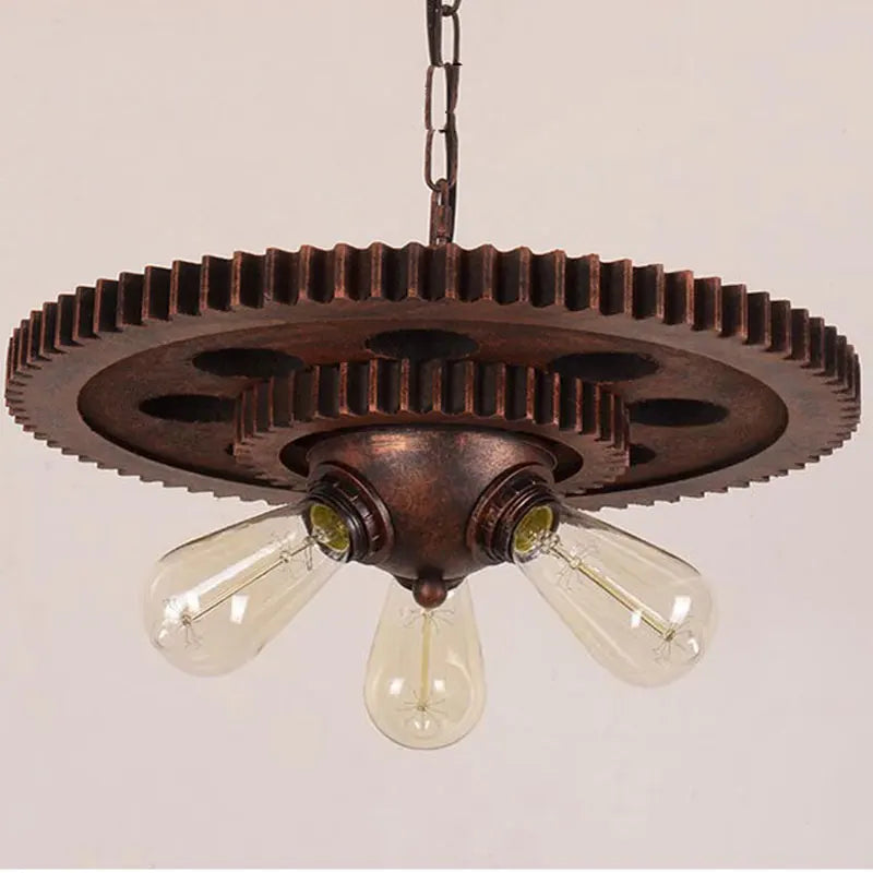 Loft Retro Industrial Iron Chandelier Pendant Lamp - Personality Fixture for Hotel, Restaurant, Bar, and Cafe Lighting