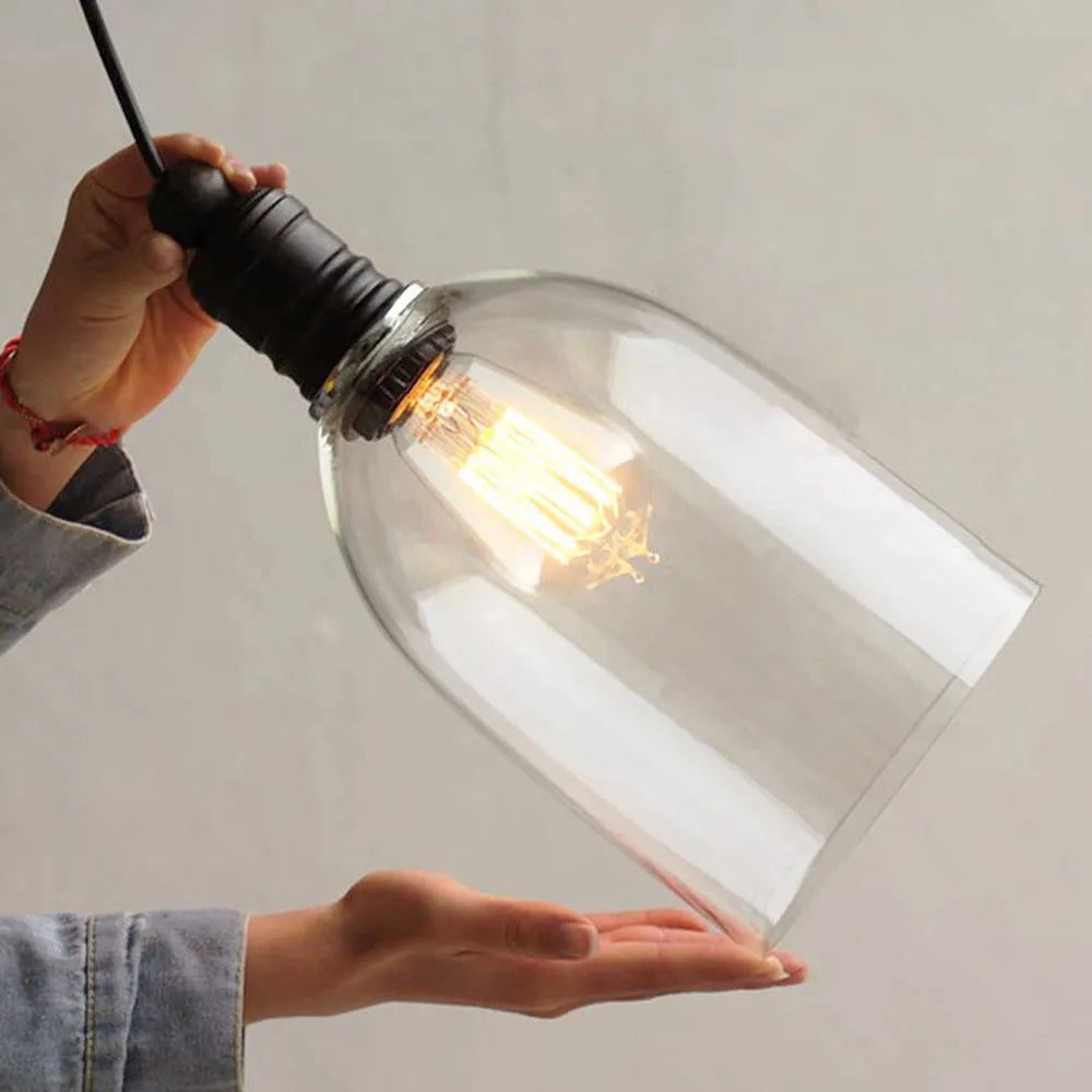 Edison Vintage Glass Pendant Lamp - Retro Loft Industrial Lighting Fixture