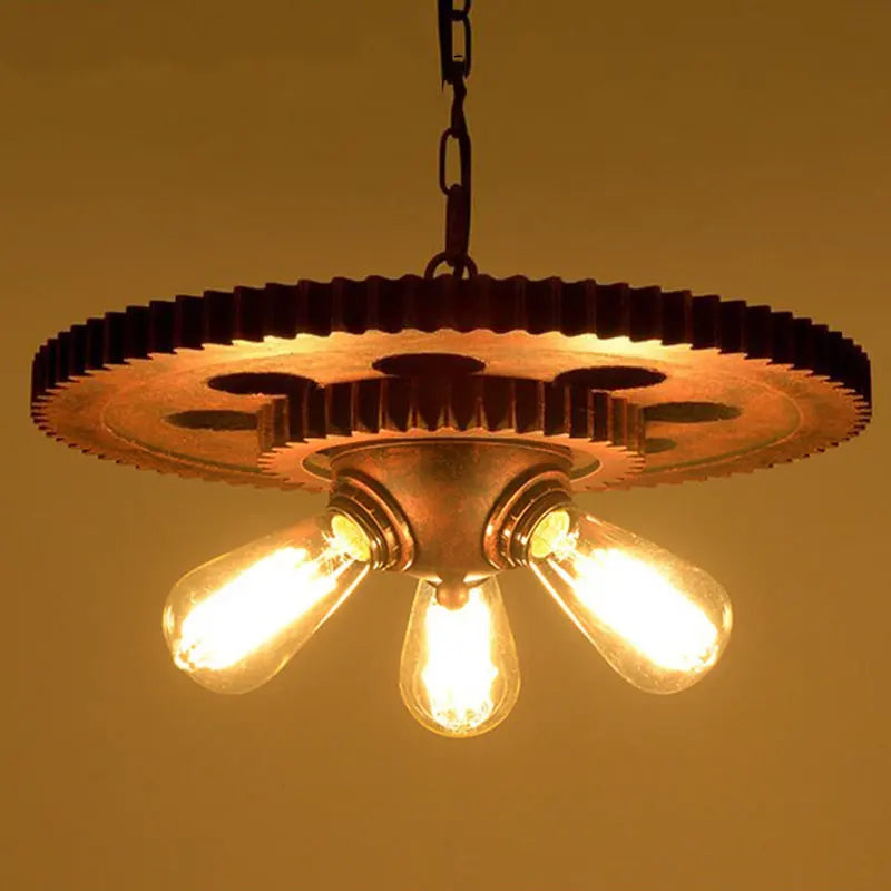 Loft Retro Industrial Iron Chandelier Pendant Lamp - Personality Fixture for Hotel, Restaurant, Bar, and Cafe Lighting