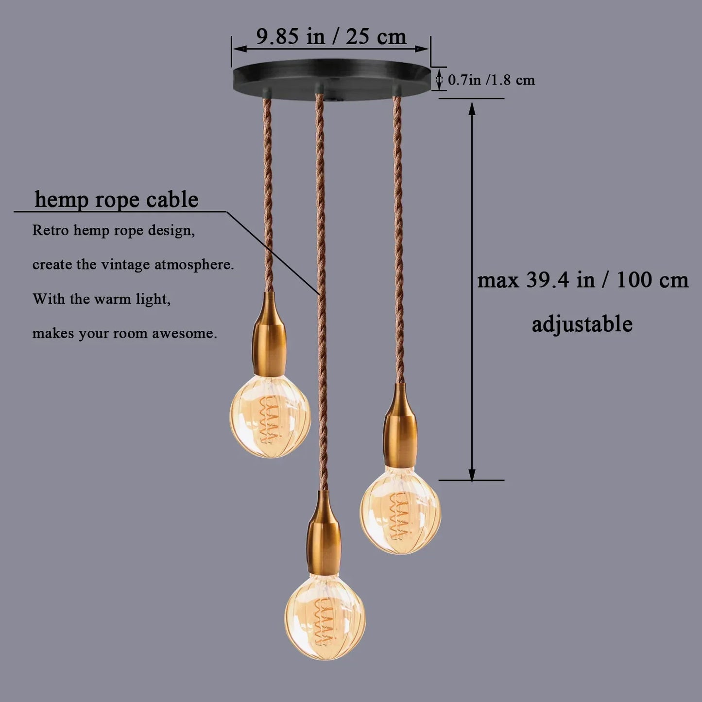 Amélie's Nordic Modern Pendant Light - Industrial Retro E27 Aluminum Lampholder