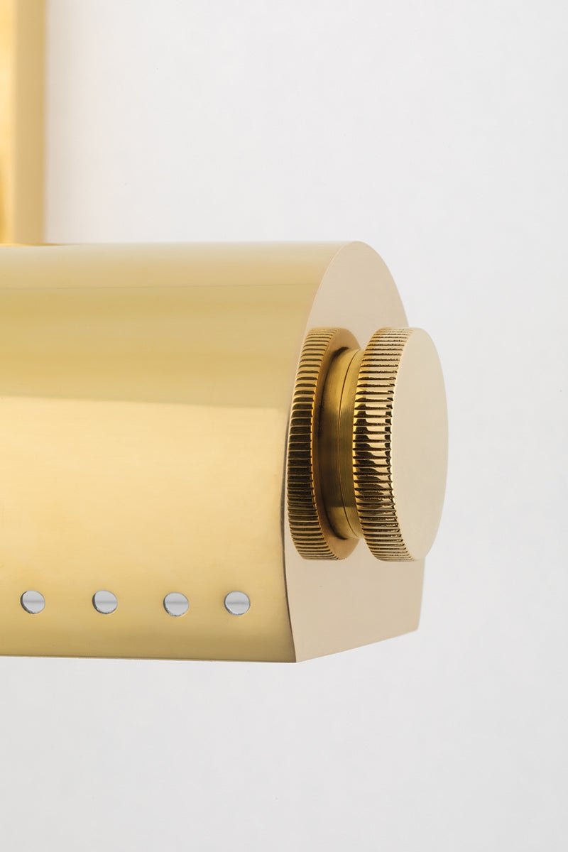 Weldon Picture Light in Aged Brass, Small