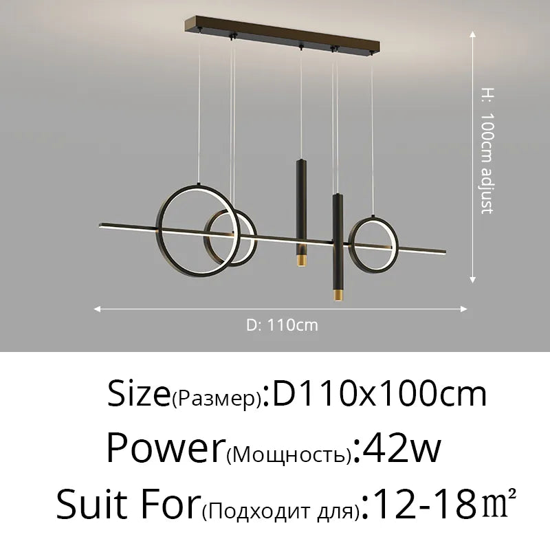 Contemporary LED Pendant Lights - Ideal for Dining Tables, Kitchens, Bedrooms, Living Rooms, and More