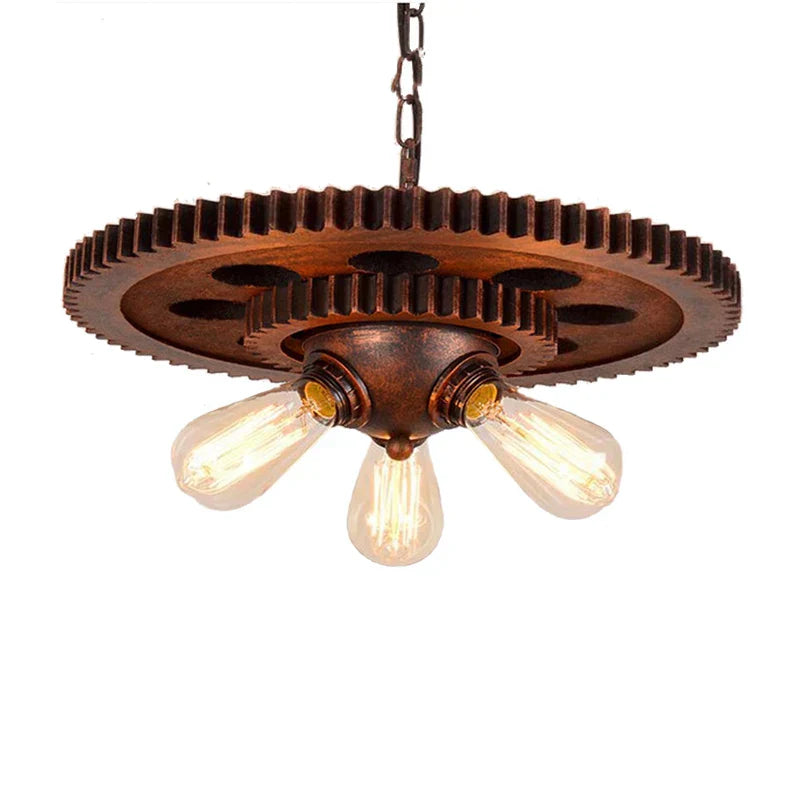 Loft Retro Industrial Iron Chandelier Pendant Lamp - Personality Fixture for Hotel, Restaurant, Bar, and Cafe Lighting