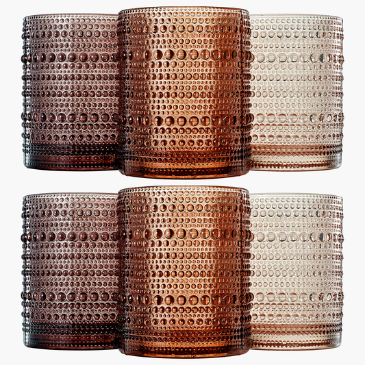 Dining & Tableware: Fortuna Hobnail Lowball Whiskey Glassware, Set of 6 by Khen Site