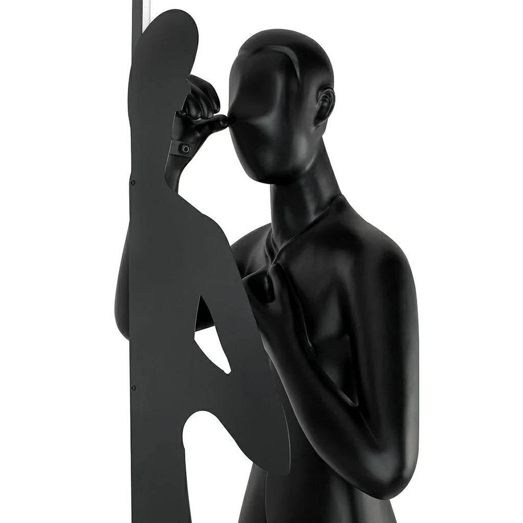 Human Mirror Sculpture Floor Lamp
