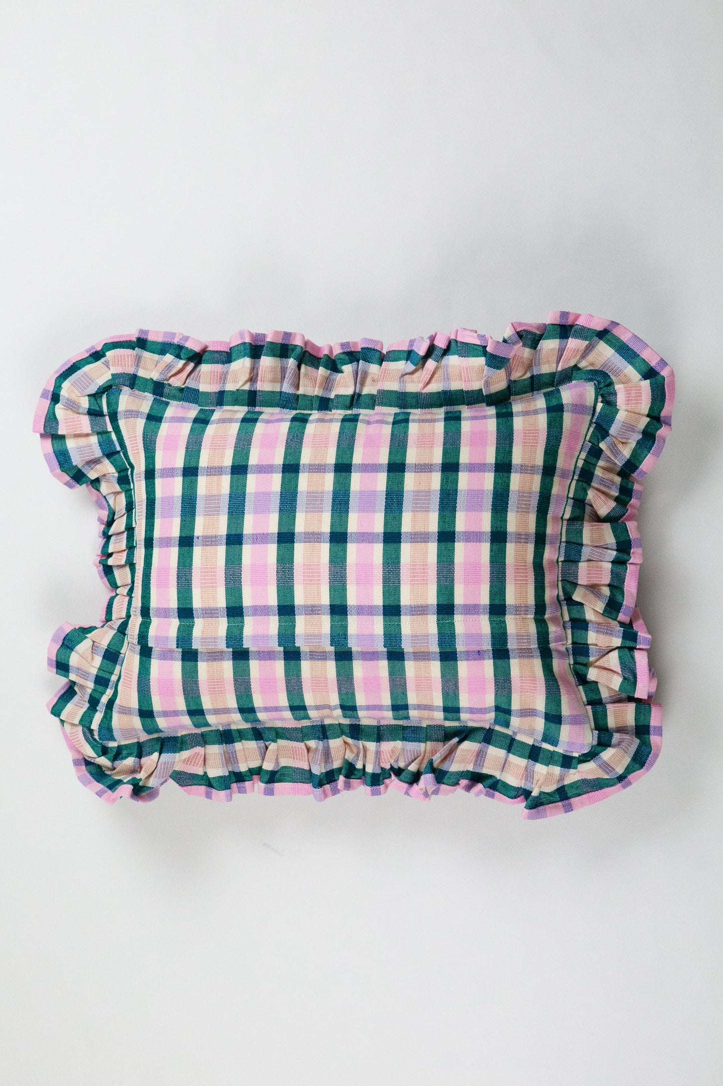 Lola Ruffle Plaid Pillow
