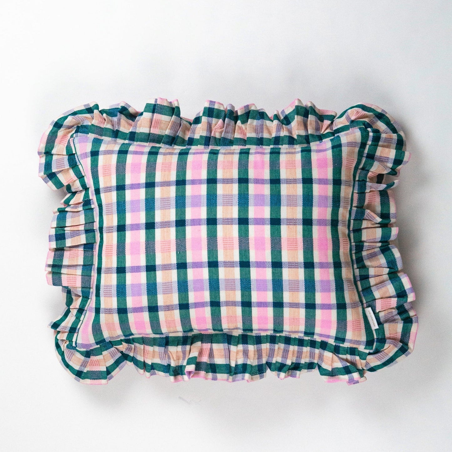 Lola Ruffle Plaid Pillow
