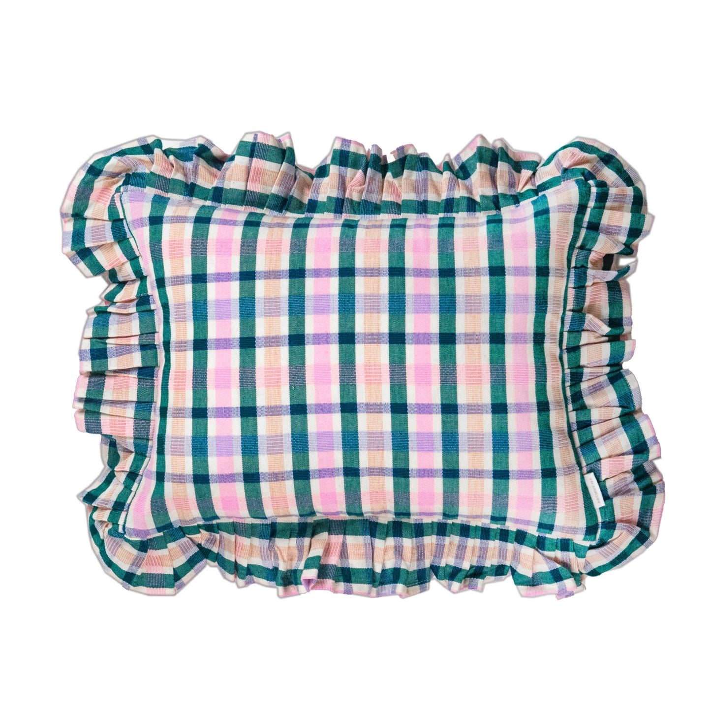 Lola Ruffle Plaid Pillow