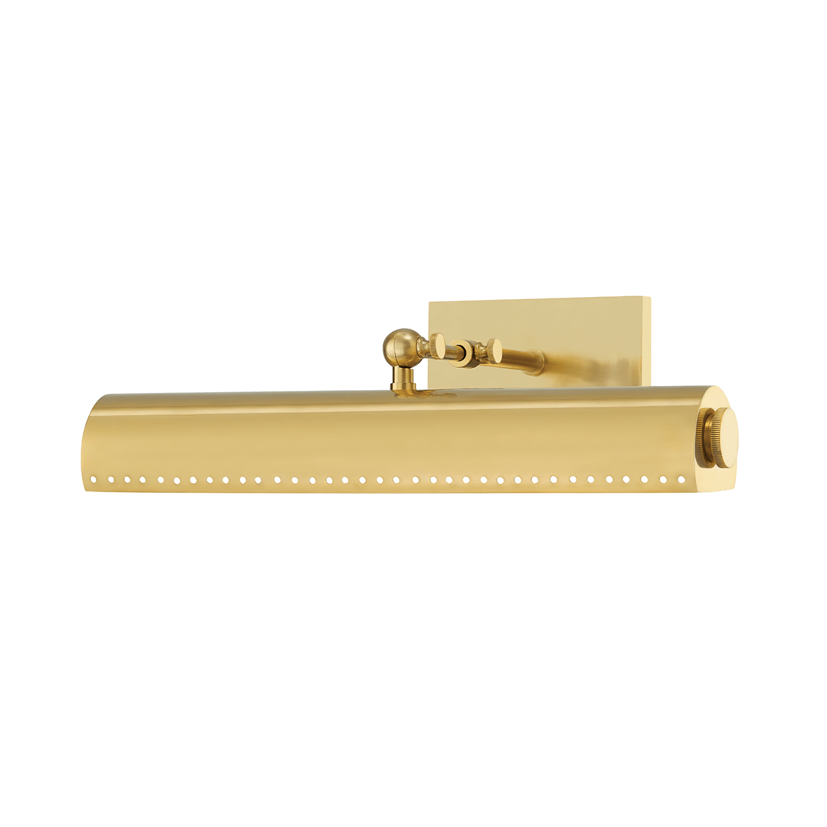 Weldon Picture Light in Aged Brass, Small