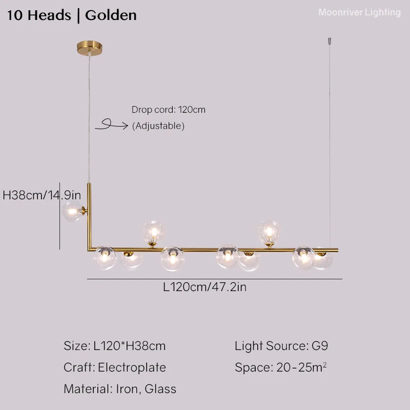 Sleek Linear Chandelier for Modern Dining Tables and Bars - Minimalist Pendant Lighting Fixture for Stylish Home Decor