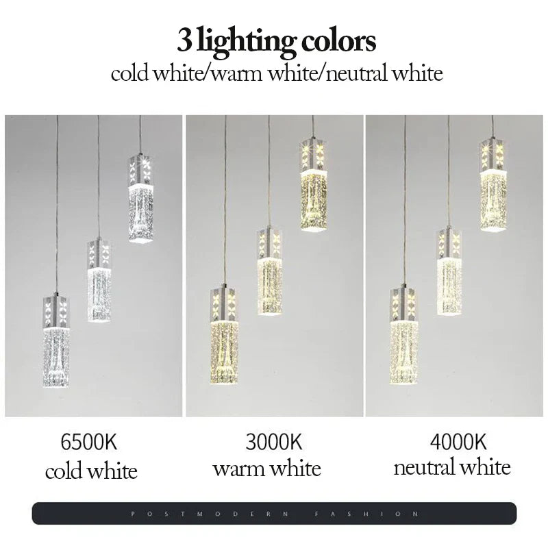 Bubble Crystal LED Pendant Lights and Wall Lamps - Modern Indoor Decor Lighting for Living, Dining, Bedroom, Aisle, and Corridor in Gold or Silver