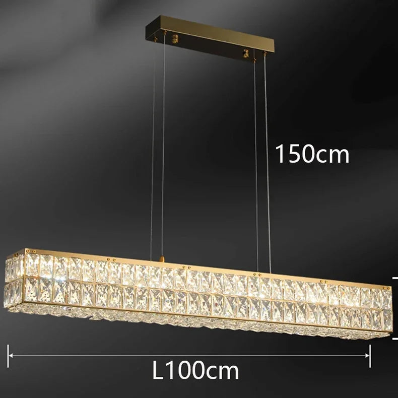 Modern Minimalist Crystal Light Luxury Circular Ring Hanging Lamp High-end Atmospheric Hall Light Bedroom Crystal Pendant Light