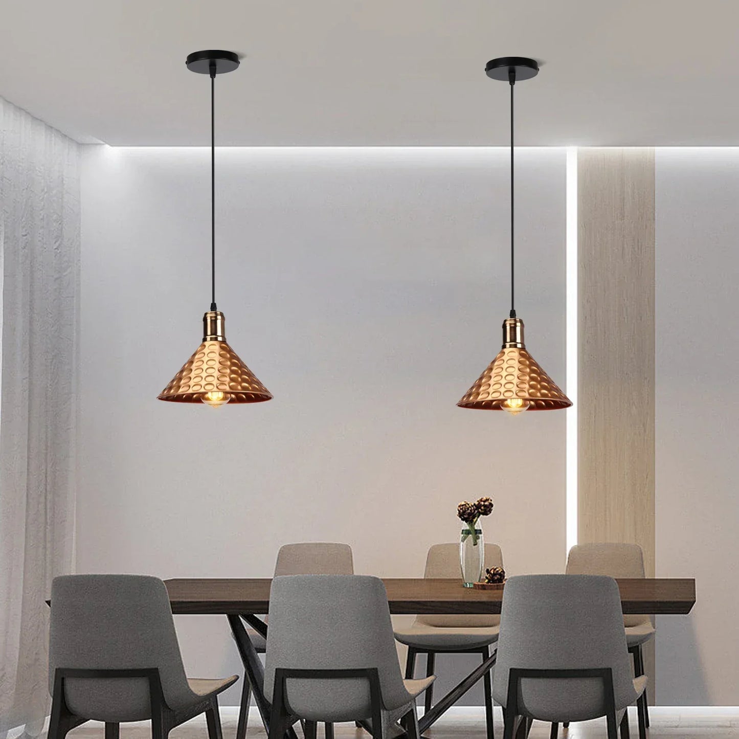 Vintage Pendant Light - Loft Retro Pendant Light with E27 Base for Modern Industrial Lighting