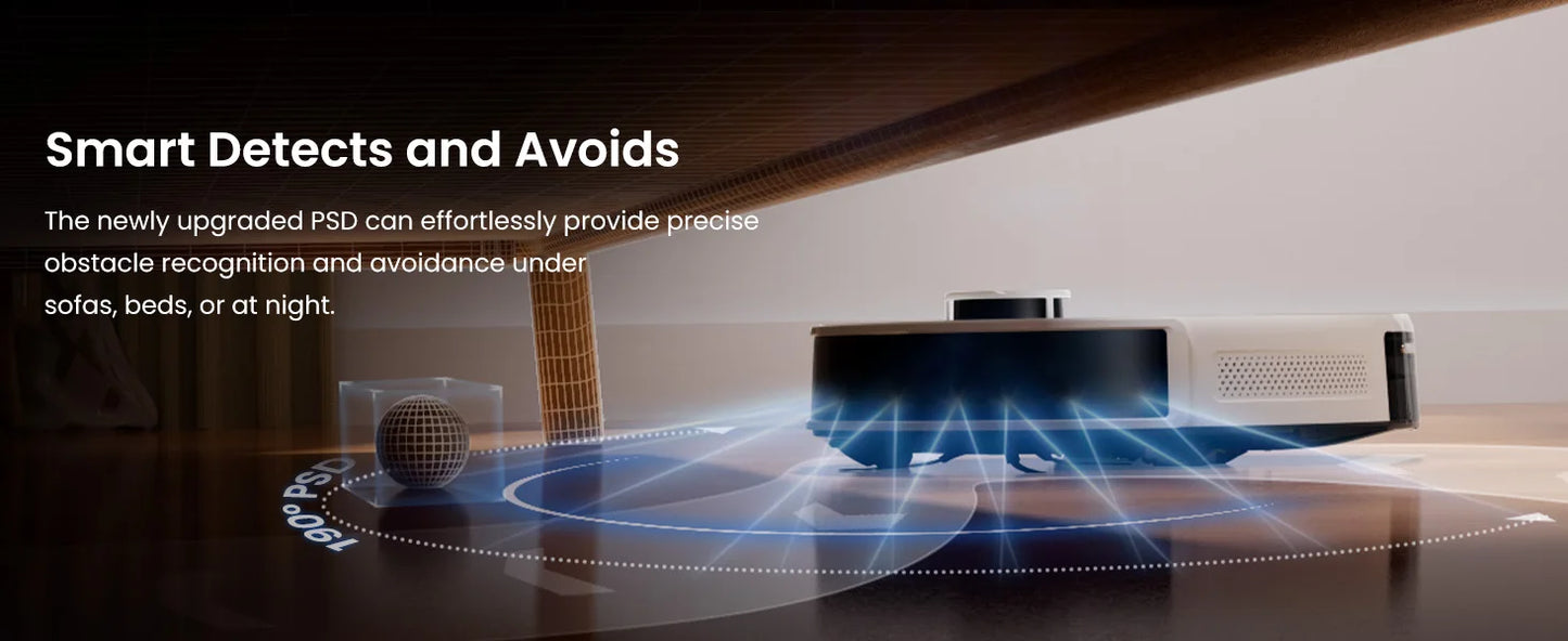 Lefant M2Pro Robot Vacuum with Mop,Self-Emptying, 6000Pa , DTOF Laser Navigation, PSD Obstacle Avoidance, Wi-fi/Alexa Control
