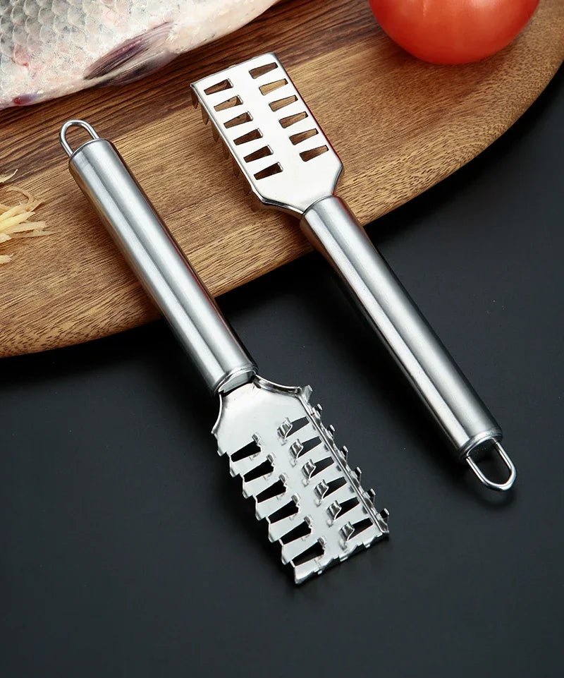1PC Stainless Steel Fish Scale Knife Scale Scraper Sawtooth Scraping Boning Filleting Cut Scrape Dig Maw Knife