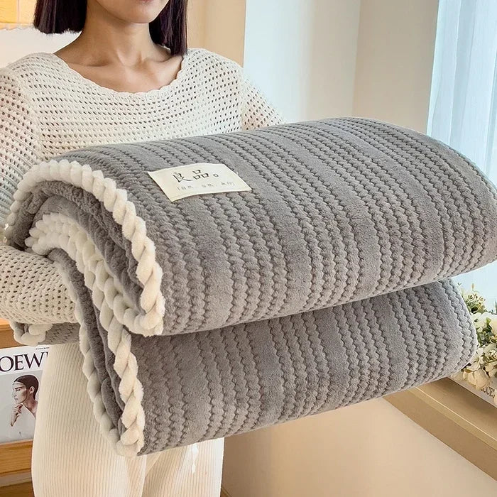 2025 new Throw Blanket for Sofa Winter Blanket King Size Home Warm Plaid Comforter Bedspread Bedding Sheet