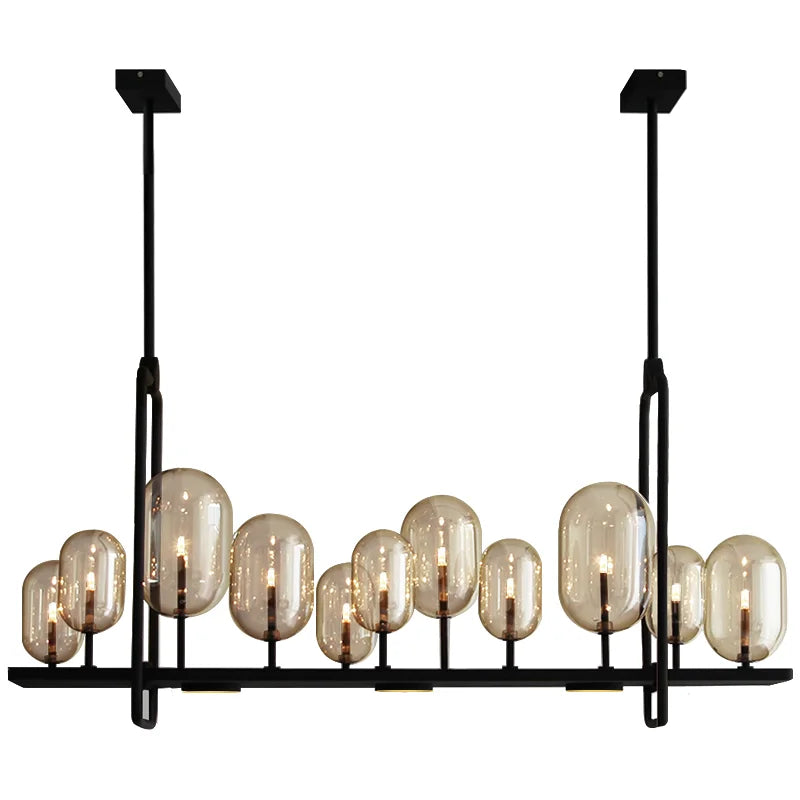 Industrial Glass Pendant Light for Kitchen and Restaurant - Retro Candle Design Luminaire