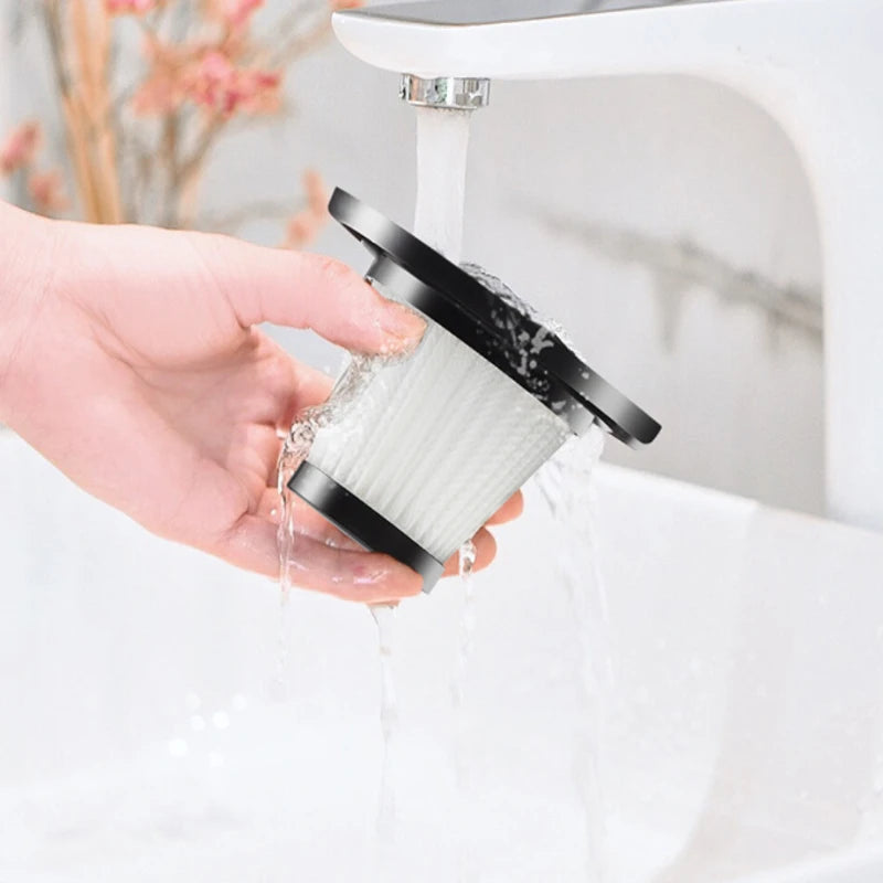 6KPa Cordless Handheld Vacuum Cleaner, 2000mAh Dual Battery, Wet & Dry Cleaning, Compact ABS Design, Transparent Dust Cup, USB R