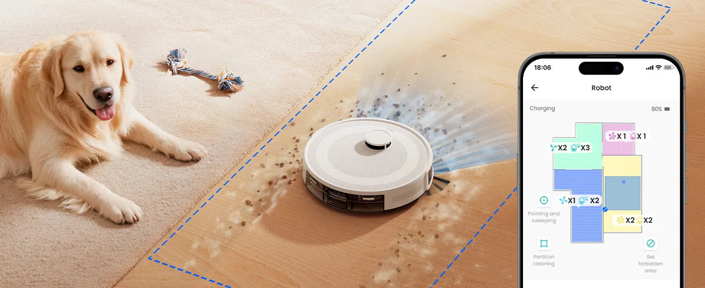 Lefant M2Pro Robot Vacuum with Mop,Self-Emptying, 6000Pa , DTOF Laser Navigation, PSD Obstacle Avoidance, Wi-fi/Alexa Control