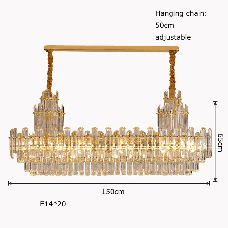 Luxury Gold LED Crystal Pendant Lights - Artistic Ceiling Decor for Maison-Inspired Living Spaces