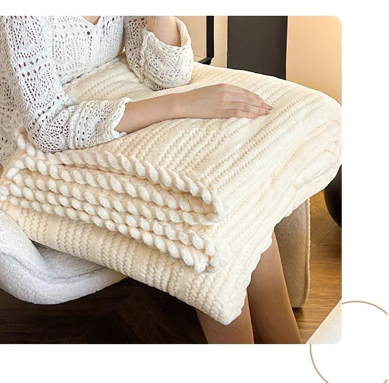 2025 new Throw Blanket for Sofa Winter Blanket King Size Home Warm Plaid Comforter Bedspread Bedding Sheet