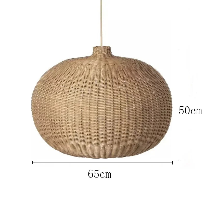 Vintage Handmade Rattan Pendant Light - Creative Lighting for Dining Rooms, Cafes, Restaurants, and Natural Luminaire