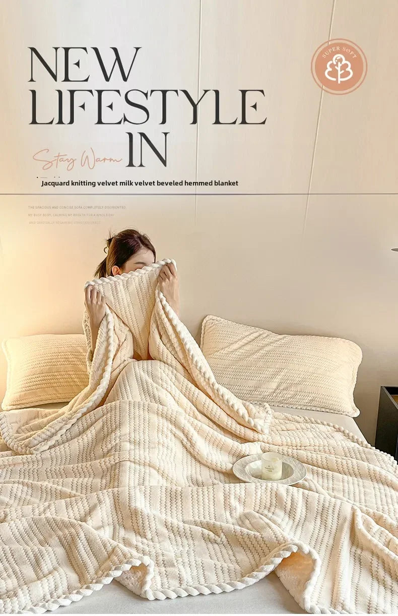 2025 new Throw Blanket for Sofa Winter Blanket King Size Home Warm Plaid Comforter Bedspread Bedding Sheet