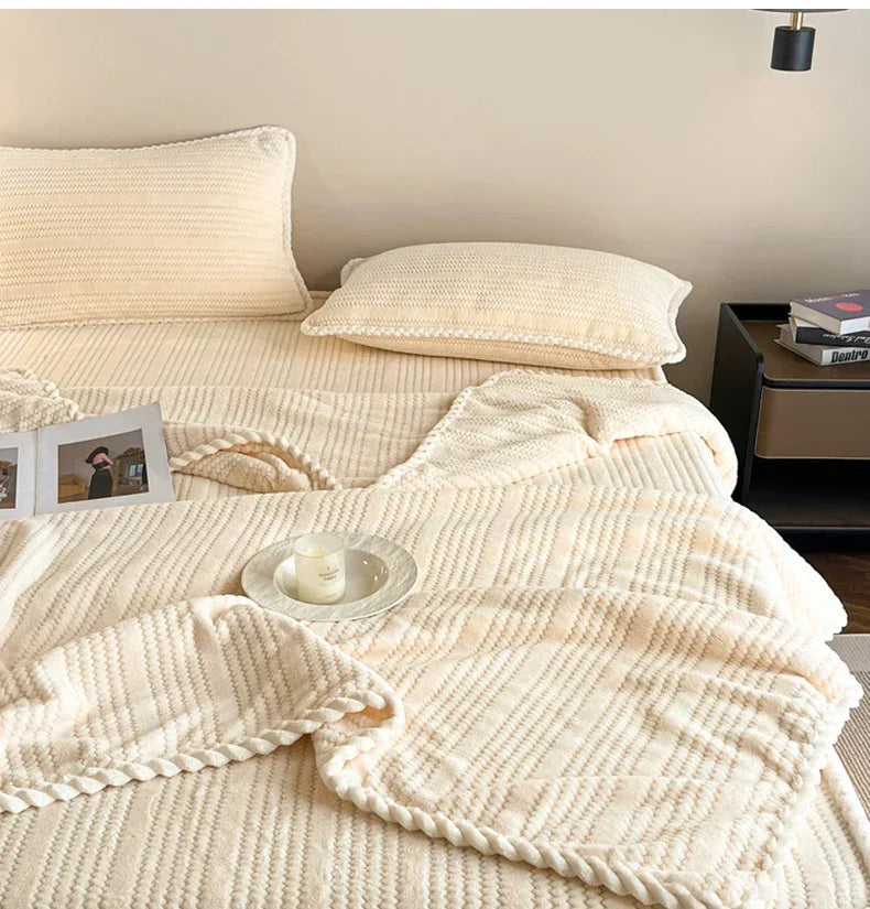 2025 new Throw Blanket for Sofa Winter Blanket King Size Home Warm Plaid Comforter Bedspread Bedding Sheet