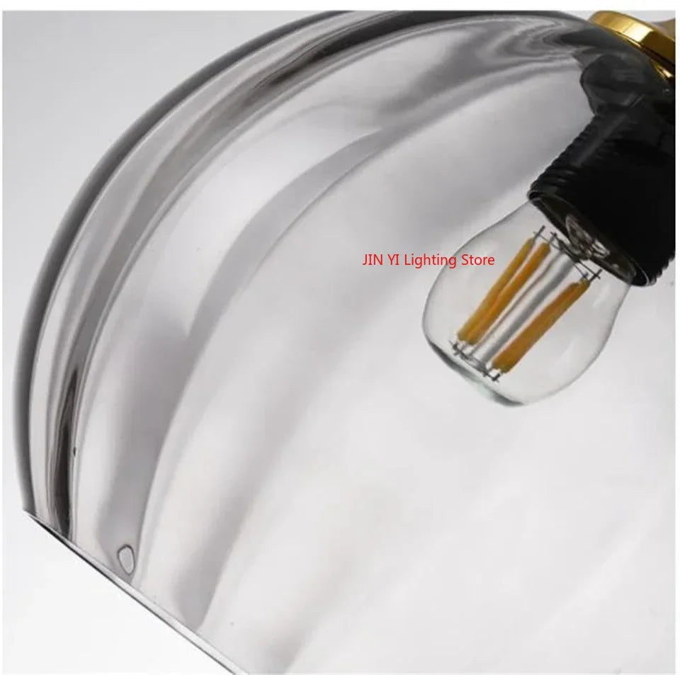 Nordic Colored Glass Chandelier Postmodern Creative Designer Restaurant Bar Counter Bedroom Bedside Lamp Excluding Light Bulbs