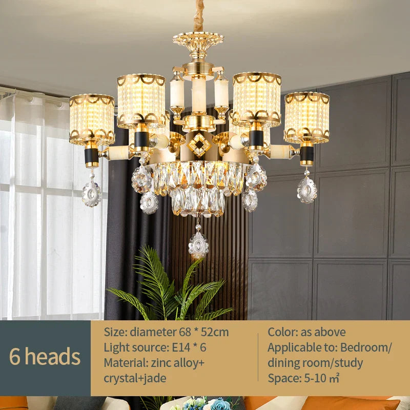Exquisite Crystal Pendant Chandelier - A Luxurious and Romantic Lighting Fixture for Your Living Space
