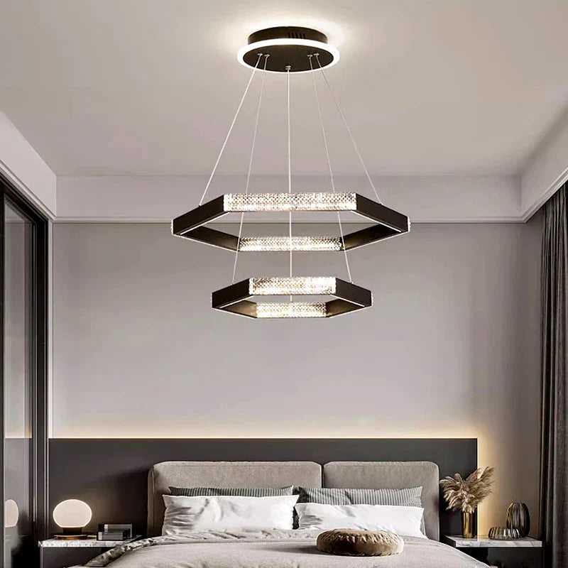 LED Chandeliers for Modern Dining Rooms - Stylish Indoor Lighting with Ceiling Lamp