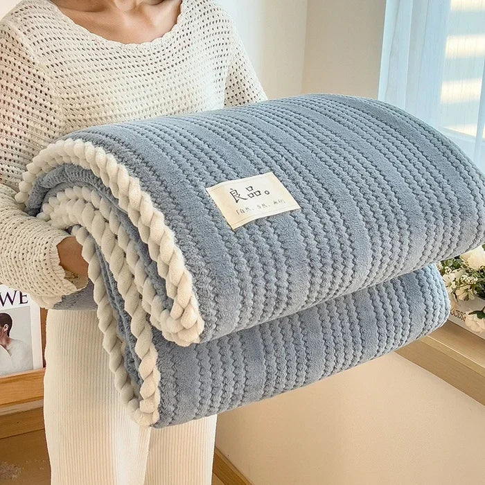 2025 new Throw Blanket for Sofa Winter Blanket King Size Home Warm Plaid Comforter Bedspread Bedding Sheet