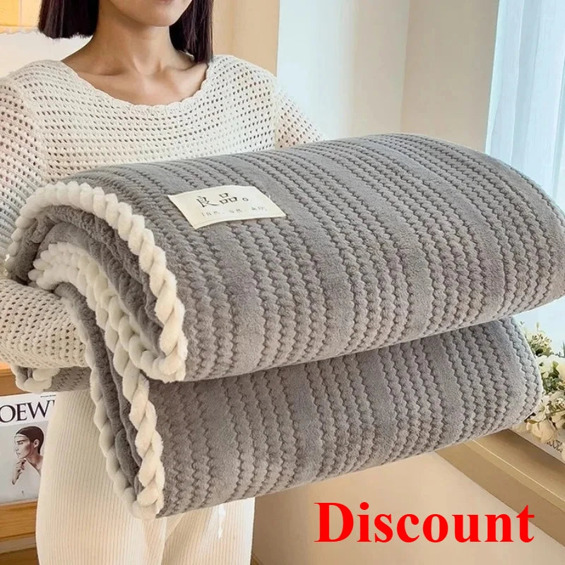 2025 new Throw Blanket for Sofa Winter Blanket King Size Home Warm Plaid Comforter Bedspread Bedding Sheet