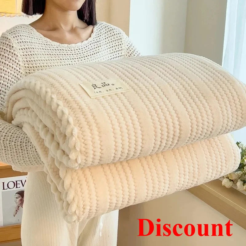 2025 new Throw Blanket for Sofa Winter Blanket King Size Home Warm Plaid Comforter Bedspread Bedding Sheet